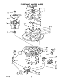 PUMP AND MOTOR Diagram and Parts List for KUDI220T5  KitchenAid Dishwasher