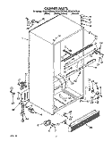 CABINET Diagram and Parts List for RT20CKXZW00  Roper Refrigerator