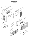 CABINET PARTS Diagram and Parts List for CA10WXR0  Crosley Air Conditioner