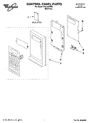 CONTROL PANEL PARTS Diagram and Parts List for GH4155XPS3  Whirlpool Microwave
