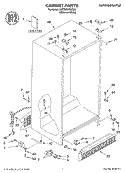 CABINET, LITERATURE Diagram and Parts List for 3XED5SHQKQ00  Whirlpool Refrigerator