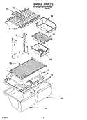 SHELF PARTS, OPTIONAL PARTS Diagram and Parts List for 5ET2WVKRQ00  Whirlpool Refrigerator