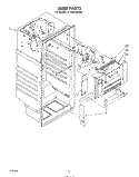 LINER Diagram and Parts List for ET18NKXSW00  Whirlpool Refrigerator