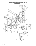 MAGNETRON AND AIR FLOW Diagram and Parts List for RM288PXV6  Whirlpool Microwave Oven Combo