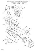 MOTOR AND ICE CONTAINER Diagram and Parts List for KSFS25FJBT01  KitchenAid Refrigerator