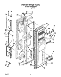 FREEZER DOOR Diagram and Parts List for 8ED25DQXXN01  Whirlpool Refrigerator