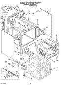 OVEN CHASSIS PARTS Diagram and Parts List for GLSP84900  Whirlpool Range