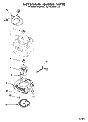 MOTOR AND HOUSING PARTS Diagram and Parts List for 4KPCB148PPM0  KitchenAid Blender
