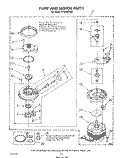 PUMP AND MOTOR Diagram and Parts List for DP8700XTN4  Whirlpool Dishwasher