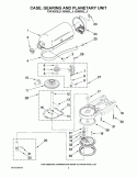 CASE, GEARING AND PLANETARY UNIT Diagram and Parts List for KSM500OB0  KitchenAid Mixer