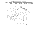 CONTROL PANEL, LITERATURE Diagram and Parts List for KEBS107DWH8  KitchenAid Wall Oven
