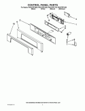 CONTROL PANEL PARTS Diagram and Parts List for RMC275PVB00  Whirlpool Microwave Oven Combo