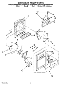 DISPENSER FRONT PARTS Diagram and Parts List for ED2FHEXVB00  Whirlpool Refrigerator