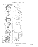 PUMP AND MOTOR Diagram and Parts List for WU3000V1  Roper Dishwasher