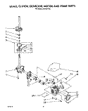 BRAKE, CLUTCH, GEARCASE, MOTOR AND PUMP Diagram and Parts List for LA9100XTF1  Whirlpool Washer