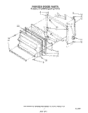 FREEZER DOOR Diagram and Parts List for ET16JKYSM03  Whirlpool Refrigerator