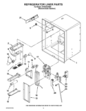 REFRIGERATOR LINER PARTS Diagram and Parts List for KFIS25XVMS9  KitchenAid Refrigerator