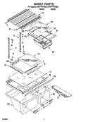 SHELF PARTS, OPTIONAL PARTS Diagram and Parts List for ET8FTEXRB00  Whirlpool Refrigerator