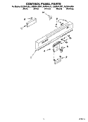 CONTROL PANEL PARTS Diagram and Parts List for KUDS01IJBS1  KitchenAid Dishwasher