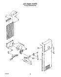 AIR FLOW Diagram and Parts List for ED22DWXTN00  Whirlpool Refrigerator