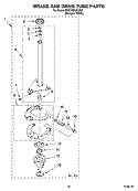 BRAKE AND DRIVE TUBE PARTS Diagram and Parts List for BYCWD6274W3  Crosley Washer Dryer Combo