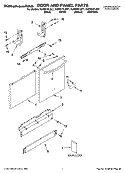 DOOR AND PANEL PARTS Diagram and Parts List for KUDI01FLSS1  KitchenAid Dishwasher