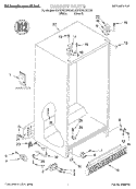 CABINET, LITERATURE Diagram and Parts List for KSRS22KGWH03  KitchenAid Refrigerator