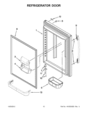 REFRIGERATOR DOOR Diagram and Parts List for GB2FHDXWQ07  Whirlpool Refrigerator