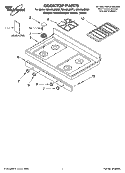 COOKTOP PARTS Diagram and Parts List for GS440LEMQ3  Whirlpool Range