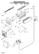 ICEMAKER PARTS Diagram and Parts List for GS2SHAXSQ02  Whirlpool Refrigerator