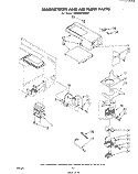 MAGNETRON AND AIR FLOW Diagram and Parts List for RM955PXKW0  Whirlpool Microwave Oven Combo