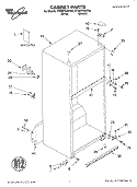 CABINET PARTS Diagram and Parts List for ET8MTKXKT00  Whirlpool Refrigerator