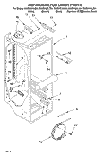 REFRIGERATOR LINER Diagram and Parts List for GS2SHGXLT01  Whirlpool Refrigerator