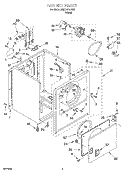 SECTION Diagram and Parts List for REX3615EW2  Roper Dryer