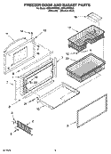FREEZER DOOR AND BASKET PARTS Diagram and Parts List for KBRV36FPM02  KitchenAid Refrigerator
