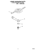 LOWER WASHARM PARTS Diagram and Parts List for GU2548XTPQ7  Whirlpool Dishwasher