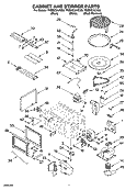 CABINET AND STIRRER PARTS Diagram and Parts List for YKEMC307KS0  KitchenAid Microwave Oven Combo