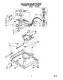MACHINE BASE Diagram and Parts List for TAWL650BN1  Estate Washer