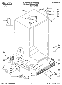 CABINET PARTS Diagram and Parts List for 7GS2FHAXTA00  Whirlpool Refrigerator