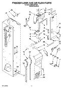 FREEZER LINER AND AIR FLOW PARTS Diagram and Parts List for KSSS42FTX00  KitchenAid Refrigerator