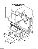 FRAME AND TANK Diagram and Parts List for KUDA220TWH4  KitchenAid Dishwasher