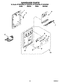 DISPENSER PARTS, OPTIONAL PARTS Diagram and Parts List for GT1SHWXPT00  Whirlpool Refrigerator