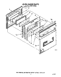 OVEN DOOR Diagram and Parts List for KEDT105VBL3  KitchenAid Range