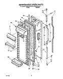 REFRIGERATOR DOOR Diagram and Parts List for KSRS22QXWH00  KitchenAid Refrigerator