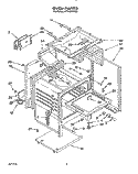 OVEN Diagram and Parts List for SF310PEYN0  Whirlpool Range