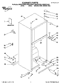 CABINET PARTS Diagram and Parts List for GR9FHTXVL00  Whirlpool Refrigerator