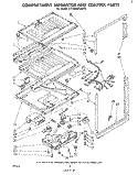 COMPARTMENT SEPARATOR AND CONTROL Diagram and Parts List for ET18MK2LWR0  Whirlpool Refrigerator