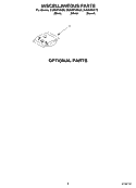 MISCELLANEOUS PARTS OPTIONAL PARTS Diagram and Parts List for DU909PWKQ0  Whirlpool Dishwasher