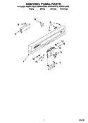 CONTROL PANEL PARTS Diagram and Parts List for KUDS01ILWH6  KitchenAid Dishwasher