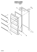 DOOR PARTS, OPTIONAL PARTS (NOT INCLUDED) Diagram and Parts List for EV070FXRQ00  Whirlpool Freezer